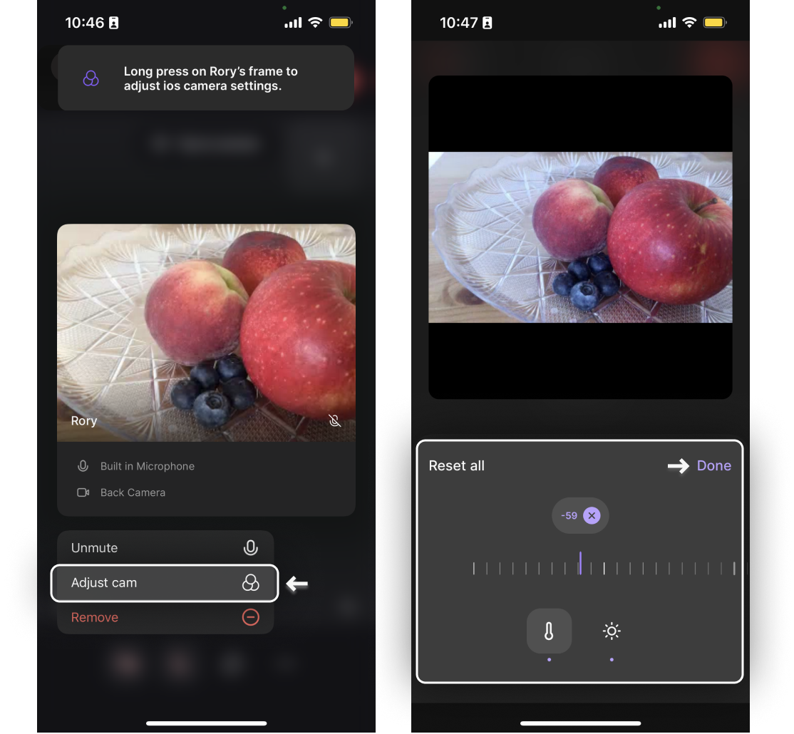 Studio – iOS app Cam Controls.png