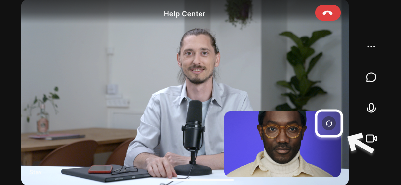 Mobile – Changer de caméras – Dans le Studio